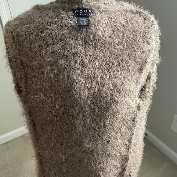 Poof Open Front Hooded Cardigan - SzS - Picture 4 of 4